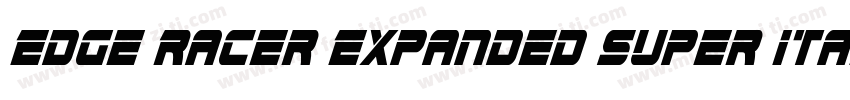 Edge Racer Expanded Super Italic字体转换